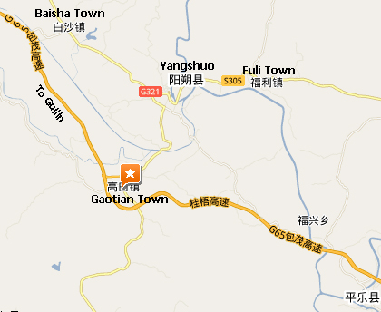 Umgebungsplan des Yangshuo Mountain Retreats Yangshuo 